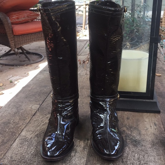 patent long boots